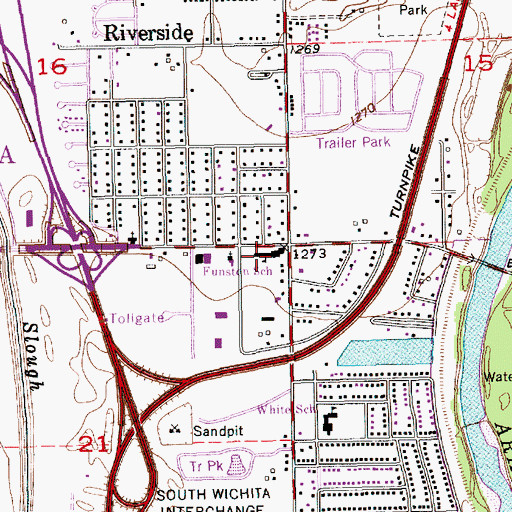 Topographic Map of Funston Elementary School (historical), KS
