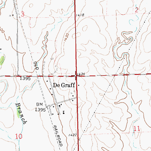 Topographic Map of Township of Lincoln, KS
