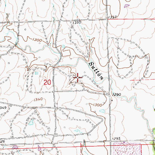 Topographic Map of Township of El Dorado, KS