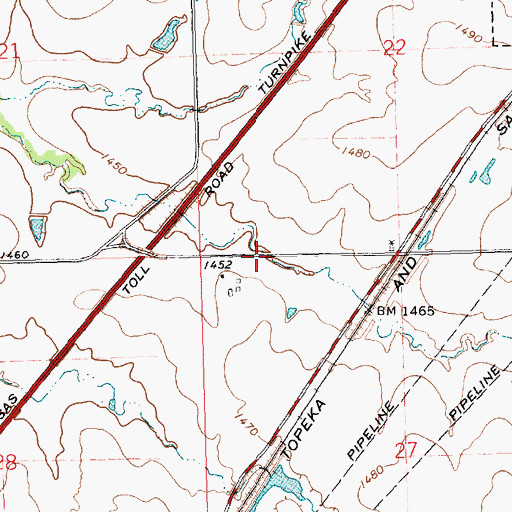 Topographic Map of Township of Sycamore, KS