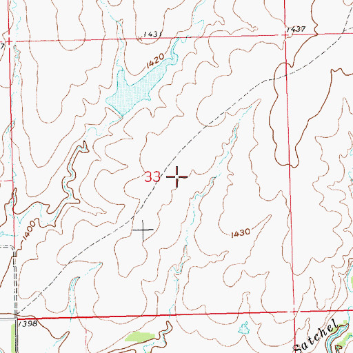 Topographic Map of Township of Chelsea, KS