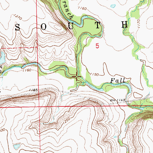 Topographic Map of Ivanpah Creek, KS