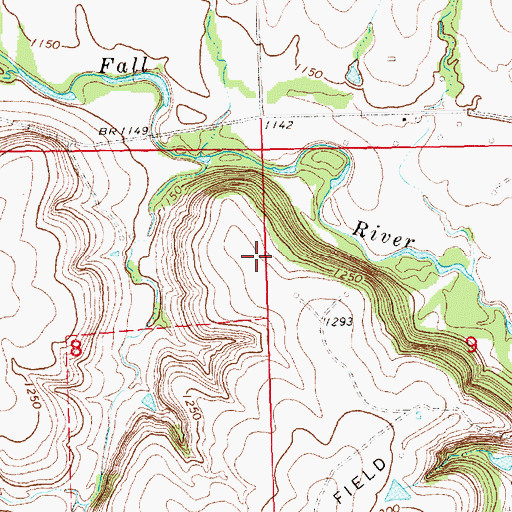 Topographic Map of Township of South Salem, KS