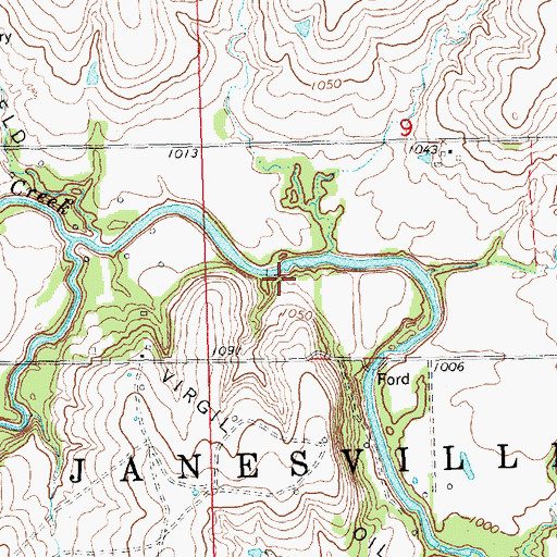 Topographic Map of Homer Creek, KS