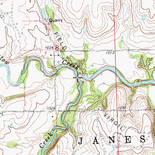 Topographic Map of Slate Creek, KS