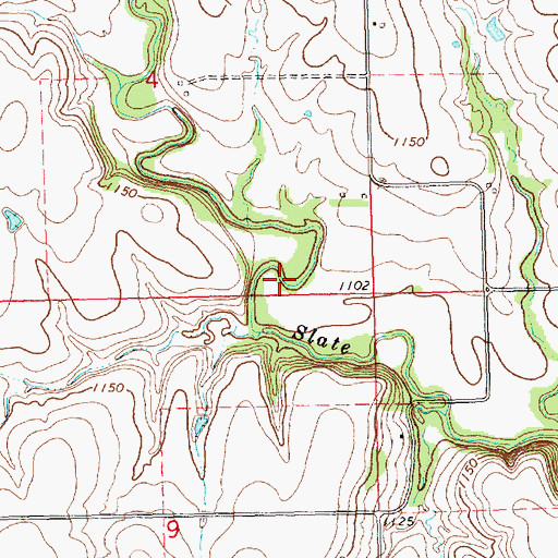 Topographic Map of Township of Janesville, KS