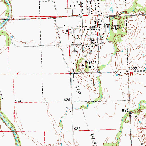 Topographic Map of Township of Lane, KS