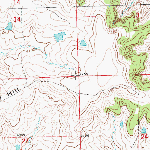 Topographic Map of Township of Quincy, KS