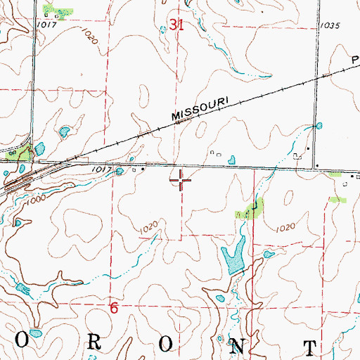 Topographic Map of Township of Toronto, KS