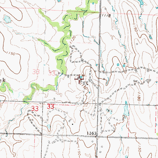 Topographic Map of Winterscheid Oil Field, KS