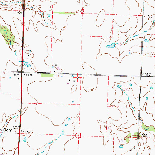 Topographic Map of Township of Liberty, KS
