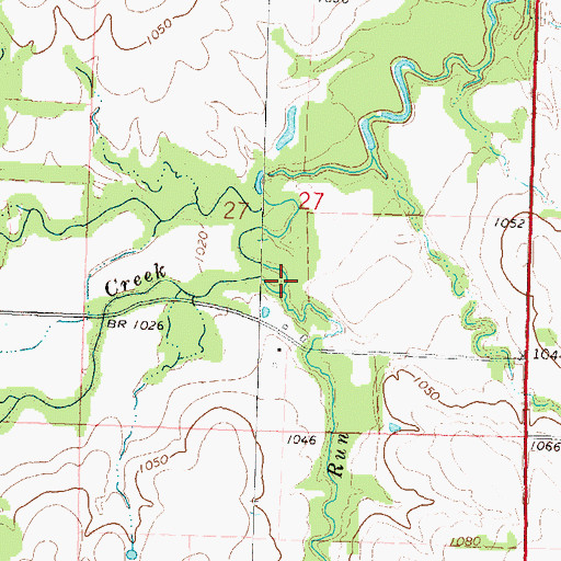 Topographic Map of Bloody Run, KS
