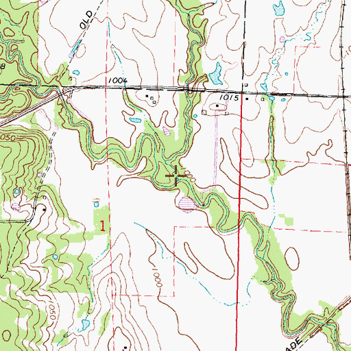 Topographic Map of School Creek, KS