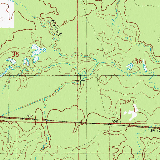 Topographic Map of Cannon Creek, AR