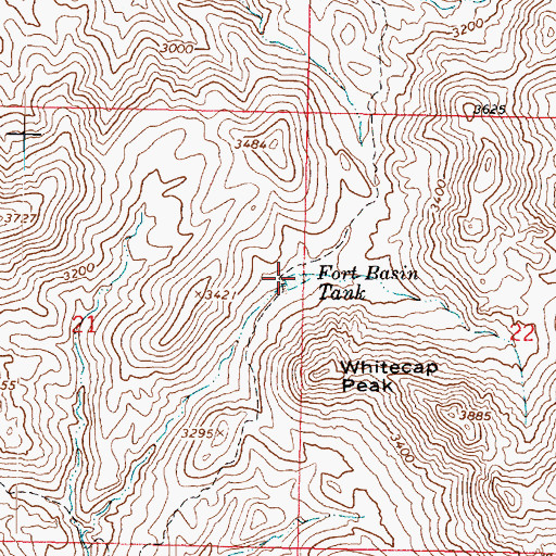 Topographic Map of Fort Basin Tank, AZ
