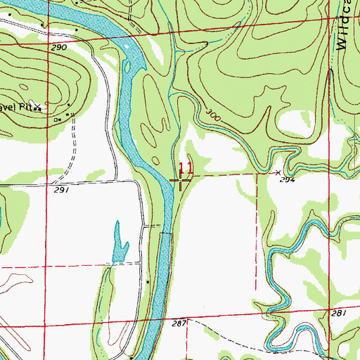 Topographic Map of Canoe Creek, AR