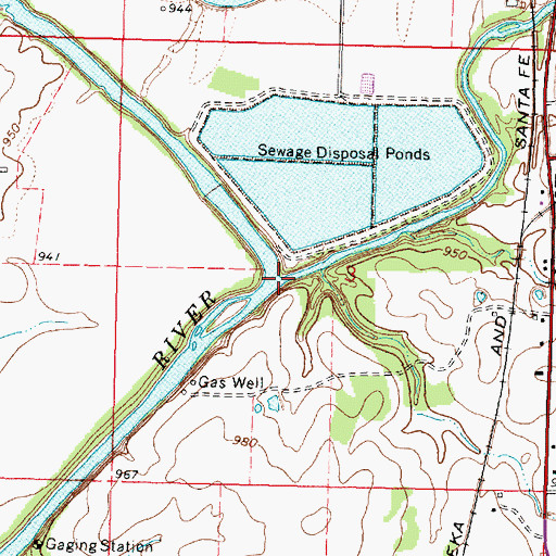 Topographic Map of Elm Creek, KS