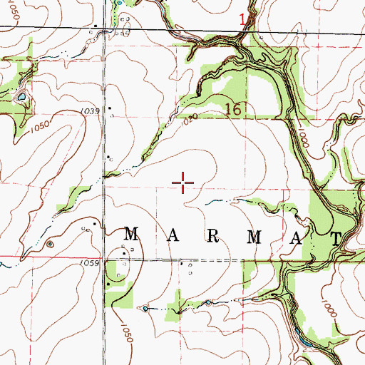 Topographic Map of Sweet Branch, KS