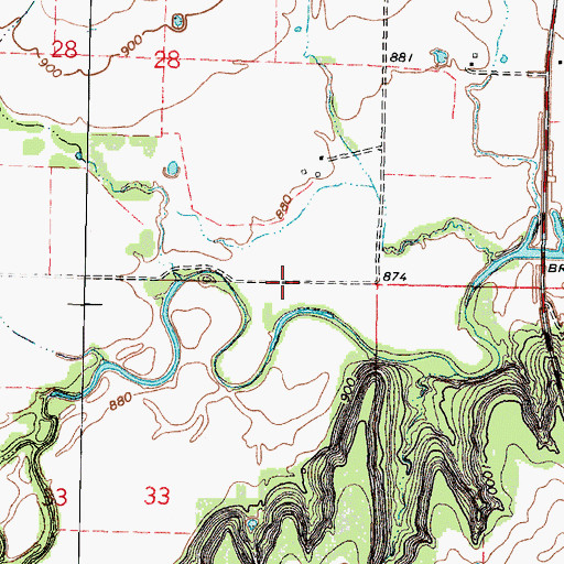 Topographic Map of Township of Marion, KS