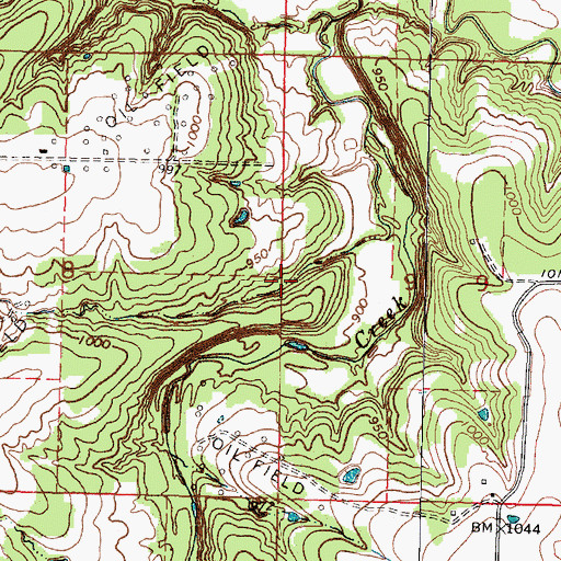 Topographic Map of Township of Franklin, KS