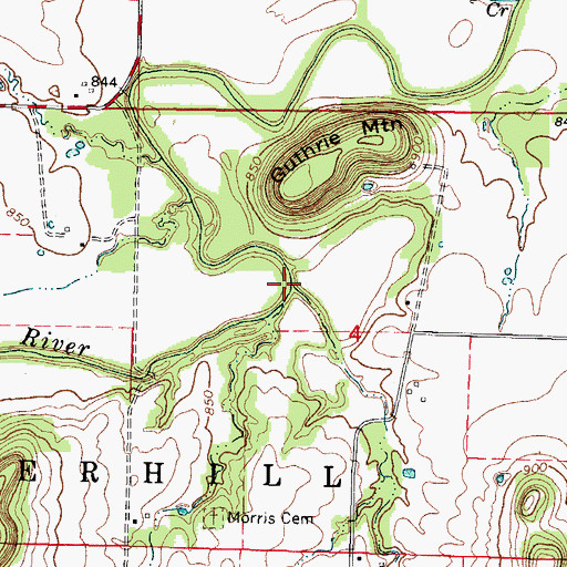 Topographic Map of Tippie Creek, KS