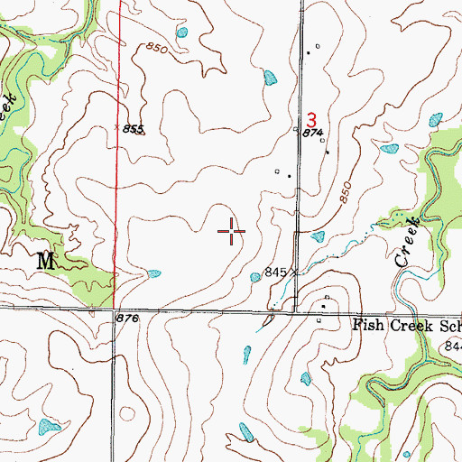 Topographic Map of Township of Freedom, KS