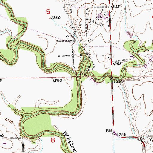 Topographic Map of Spring Branch, KS