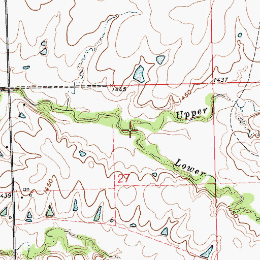 Topographic Map of Lower Branch, KS