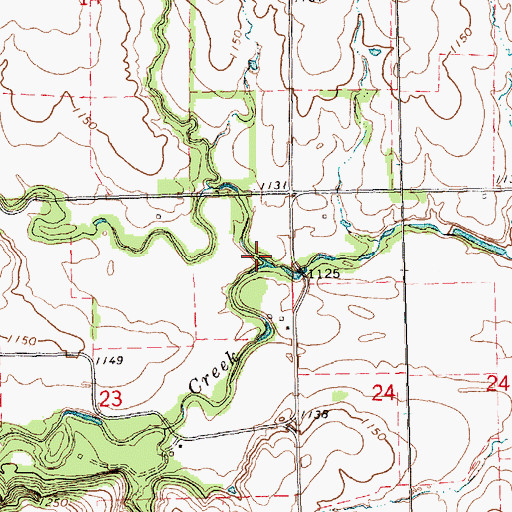 Topographic Map of Watson Branch, KS