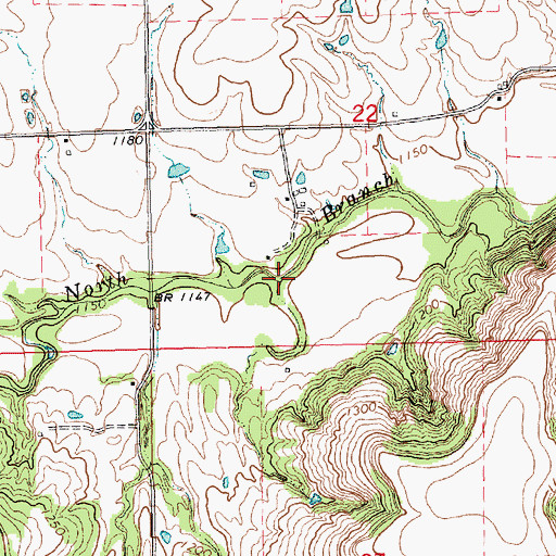 Topographic Map of Township of Otter Creek, KS