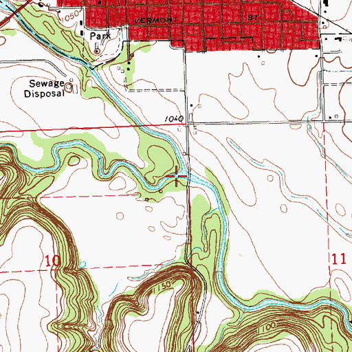 Topographic Map of Spring Creek, KS
