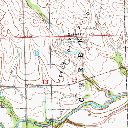 Topographic Map of Reece Oil Field, KS