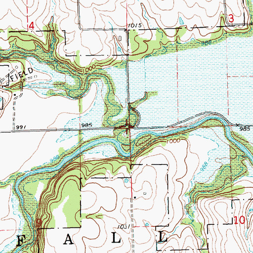 Topographic Map of Township of Fall River, KS