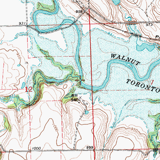 Topographic Map of Fancy Creek, KS