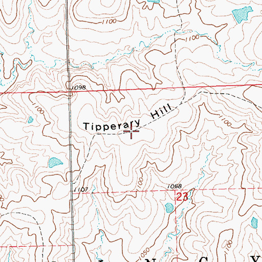 Topographic Map of Tipperary Hill, KS