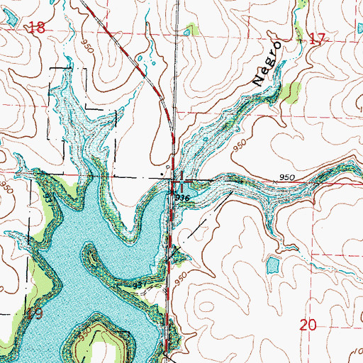 Topographic Map of Negro Hollow, KS
