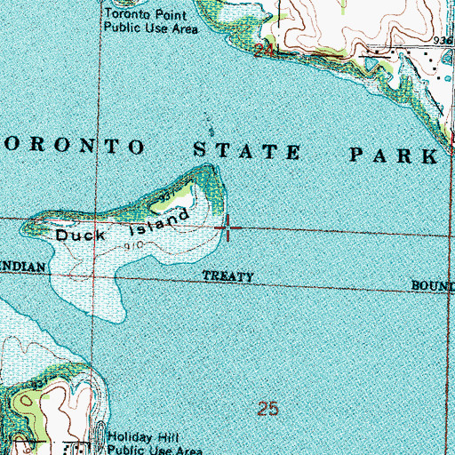 Topographic Map of Toronto Lake, KS
