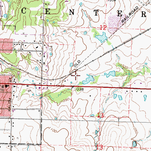 Topographic Map of New York Valley Church of God, KS