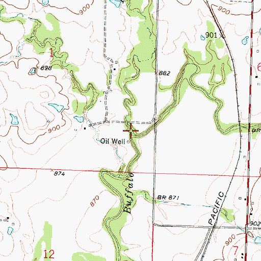 Topographic Map of Bloody Run, KS