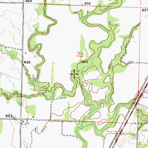 Topographic Map of East Buffalo Creek, KS