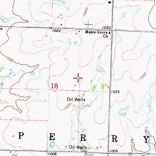 Topographic Map of Township of Perry, KS