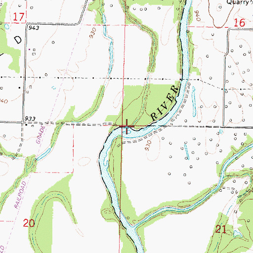 Topographic Map of Mud Creek, KS