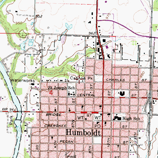 Topographic Map of Cannon Park, KS