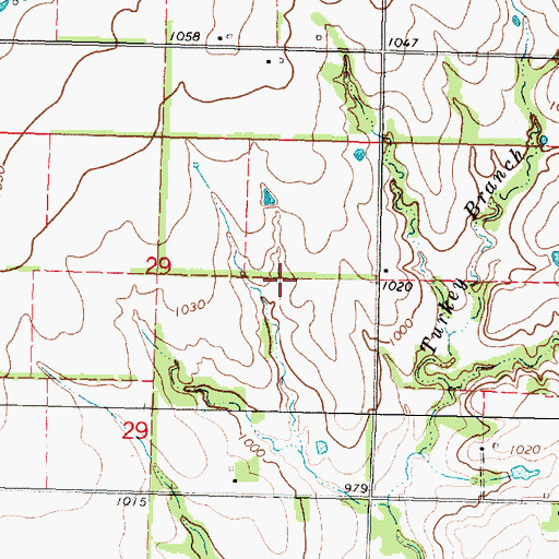 Topographic Map of Township of Cottage Grove, KS