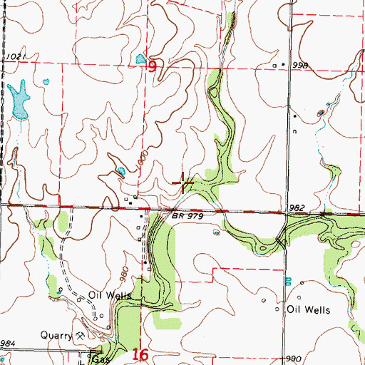 Topographic Map of Mud Creek, KS