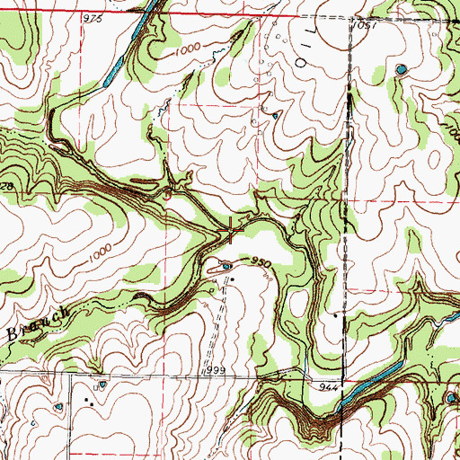 Topographic Map of Jackie Branch Marmaton River, KS