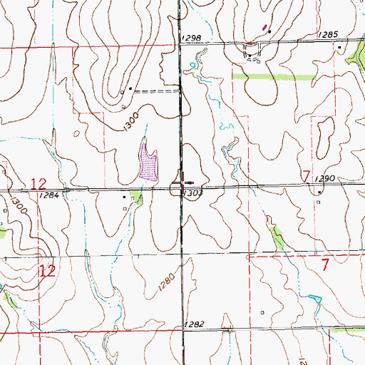 Topographic Map of Tadlock School (historical), KS