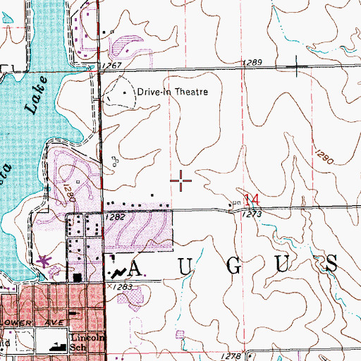 Topographic Map of Saint James Catholic School, KS
