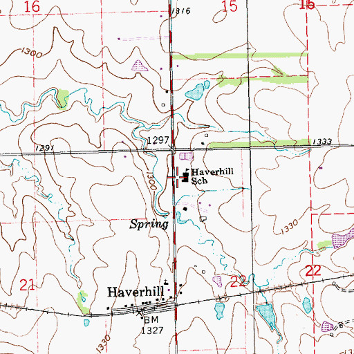 Topographic Map of Butler County / Haverhill Special Education School, KS