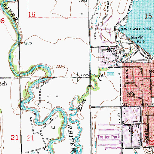 Topographic Map of Township of Augusta, KS